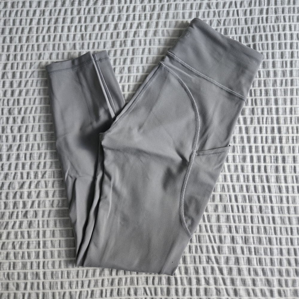 Lululemon Invigorate Legging 25 Rhino Grey Everlux Pockets Size 4